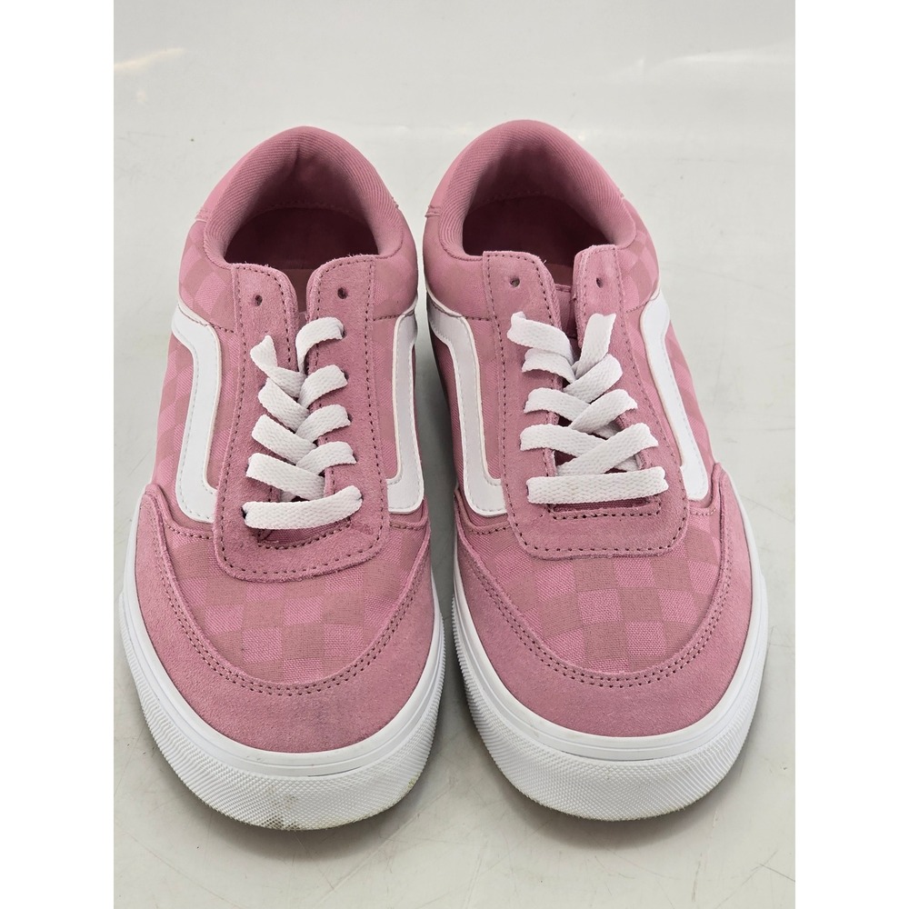 Vans Ward Low Top Sneakers Womens 8 Pink Checkerboard Canvas Suede - Good